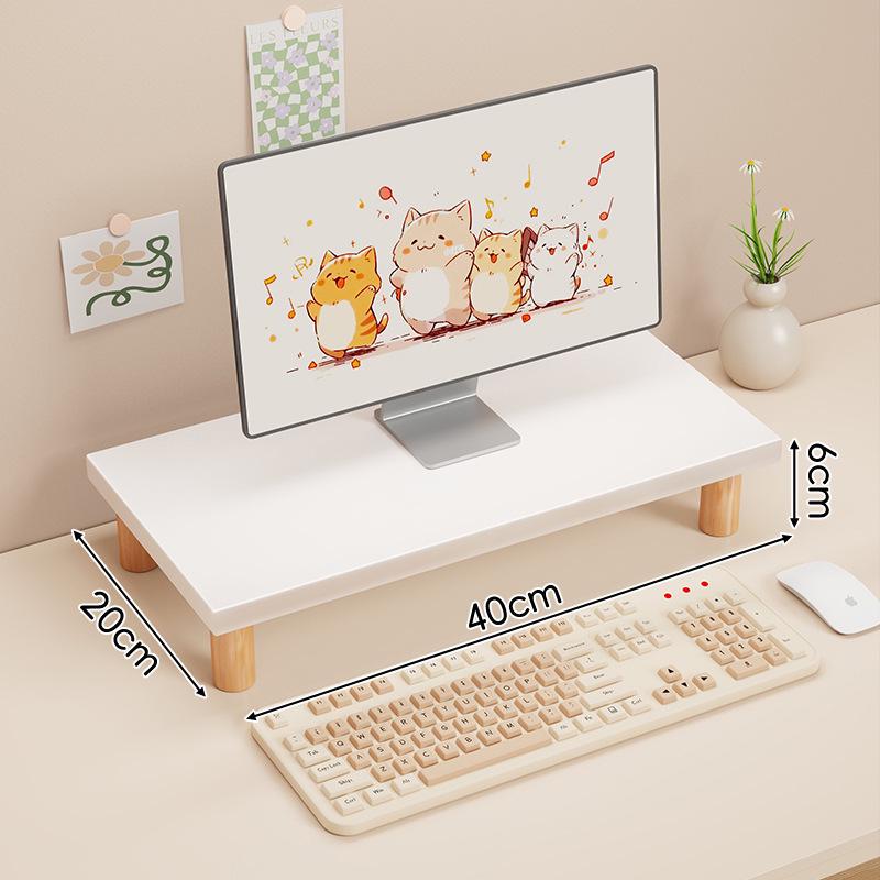 Solid Wood Gaming Laptop Stand with Shelf & Cooling Base