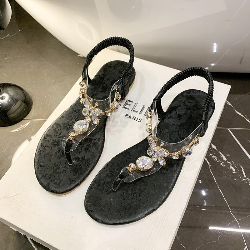 Mode 2025 Sommer Flache Sandalen für Damen Schnallenriemen Damen Sandalen Täglich Strandparty Schuhe für Damen Outdoor Leichte Damen Schuhe