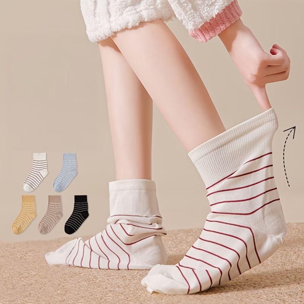 No Tight Mid Calf Socks Loose Cuff Nursing Socks Non Binding Women Socks Indoor Wear