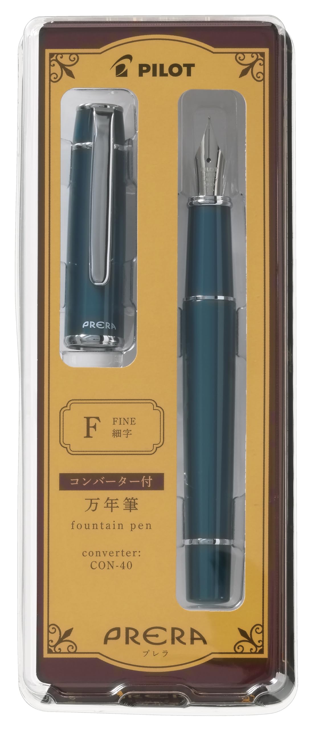 

PILOT Fountain Pen PRERA F Fine Nib Dark Turquoise PFPR1DTQF