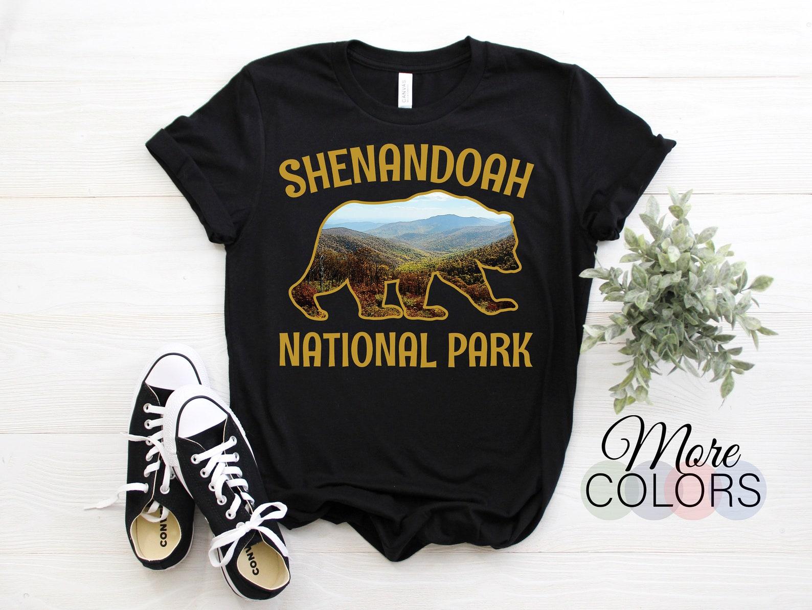 Shenandoah National Park US Vintage T-Shirt, USA Blue Ridge Mountains Virginia Parks Lover Gifts, Adventure Outdoors, Camping Hiking Travel, 110