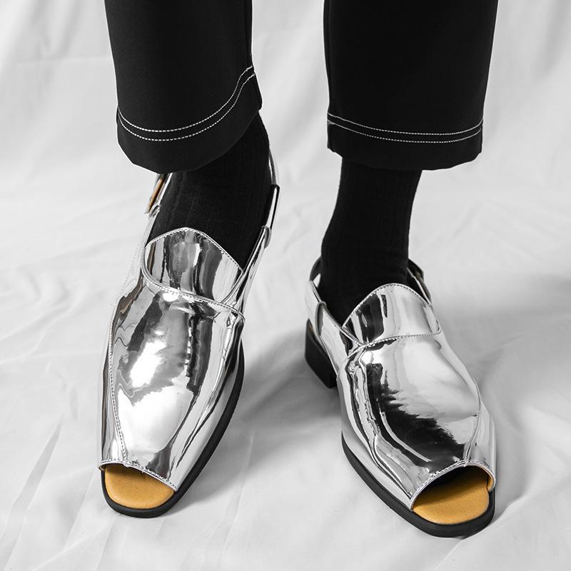 Men's Shoes Large Size Sandals 46 Pointed Leather Shoes Fashion Business Dress Shoes Trend Men's Driving Shoes Casual Shoes