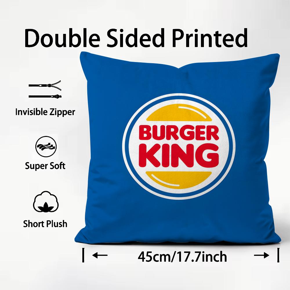 

HHun BurgeRr King Brand Cushion Cover Plush Fabric Soft DoubleSided Printed Sofa Warm Winter Home Child Gift Pillow Case 30x30cm