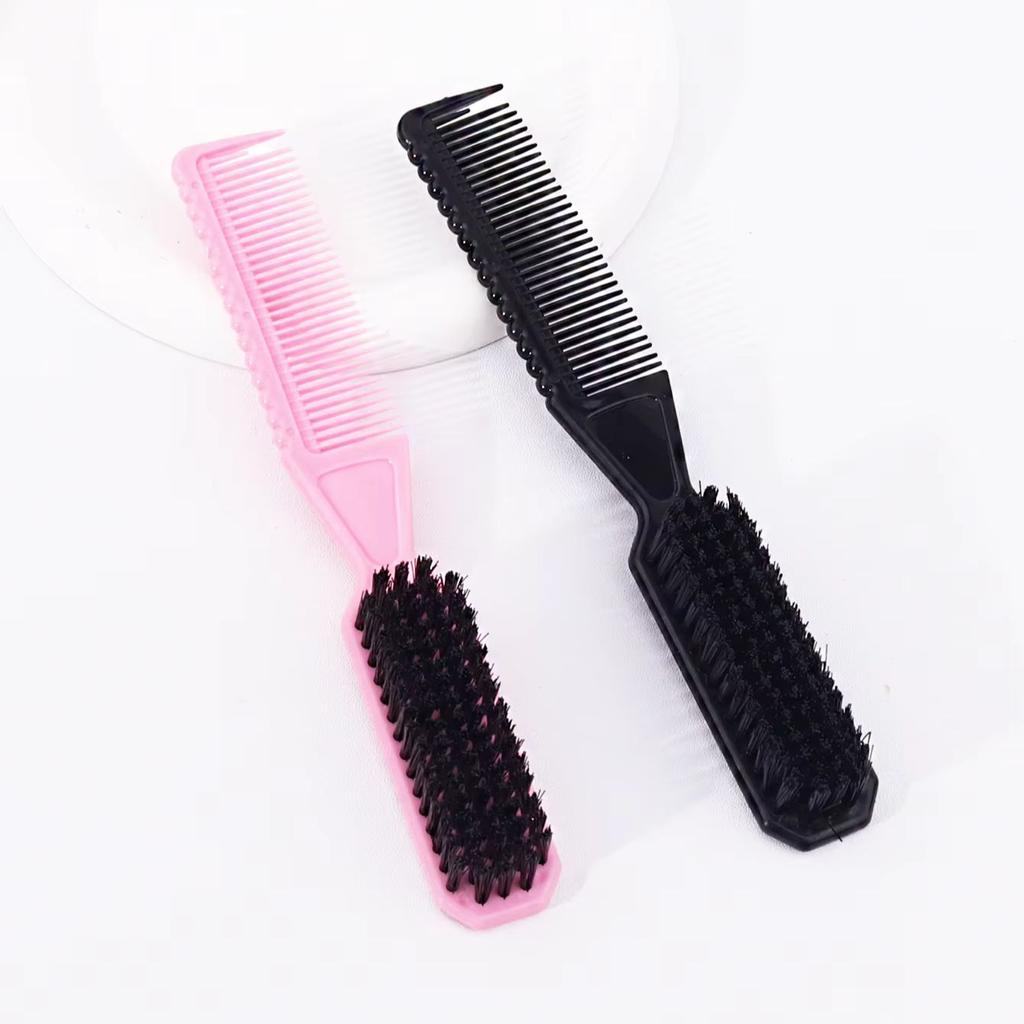 2pcs dual head cleaning brush for hair cutting, cleaning and styling, integrated styling tool,Special for real hair wigs