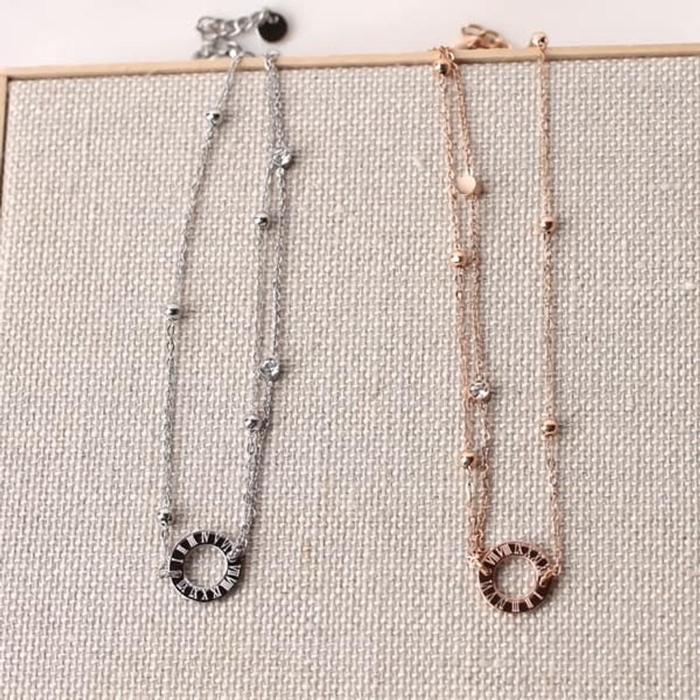 

Women s Daily Dare Stainless Steel Donut Anklet Bracelet Pink Gold (+1500)