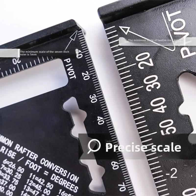 Echer din Aliaj de Aluminiu de Înaltă Precizie 90° Profesional pentru Tâmplărie Echer Îngroșat Măsurare Manuală Unelte Hardware