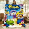 1pc Pororo Adventure Outdoor Blanket Lightweight Flannel, Soft & Warm, All-Season Use for Sofa, Outdoor, Camping, Living Room048
