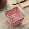 Funny Cartoon Bubble Fish Bubbling Tea Pet Spit Bubbles Reusable Ceramic Tea Cup Gift Pink Tea Figurine for Tea Lovers