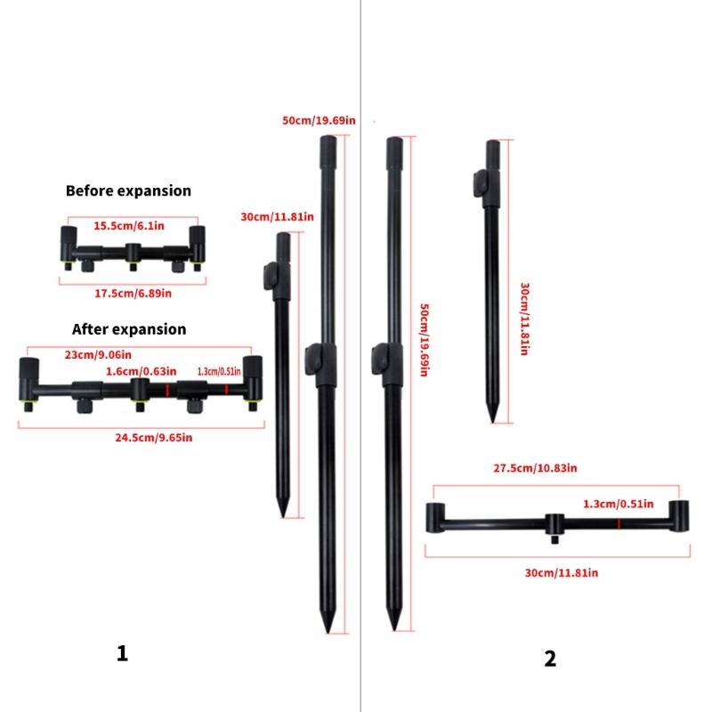 Fishing Poles Holder Extending Stick Fishing Alarm Holder Beach Rod Stand Telescopic Fishing Bites Alarm Bar Holder