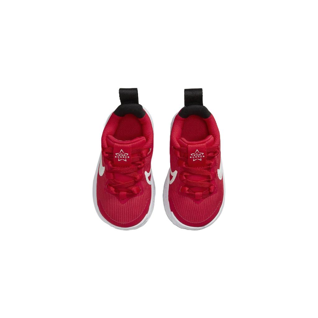 Nike Star Runner 4 TD University Red Baby Sneakers Black White Summit-White DX7616-600