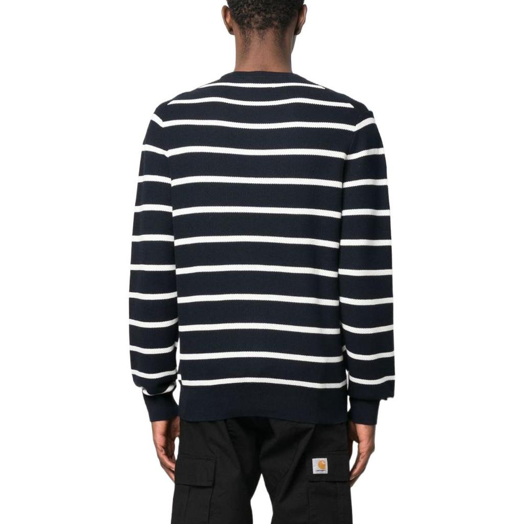 Polo Ralph Lauren Ss23 Gestreiftes Kleinlogo Bedrucktes Rundhals-Sweatshirt Herren Sweatshirt Schwarz 710899202-001