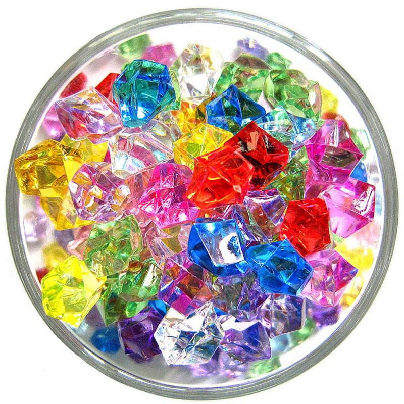 50Pcs Acrylic Ice Rocks Crystals Gems Fake Pirate Treasure Toy Diamonds Kids Birthday Party Favors Vase Fillers For Home Decor
