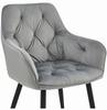 Jork Chair - Silver-Gray Velvet / Black Legs X 1