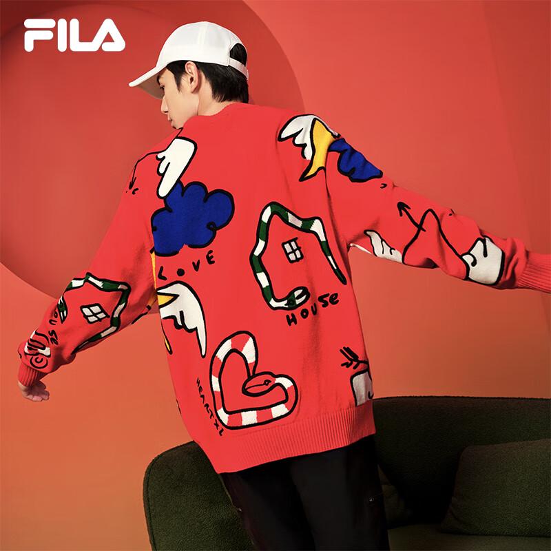 FILA Unisex New Year Graffiti Logo Knitted Sweater