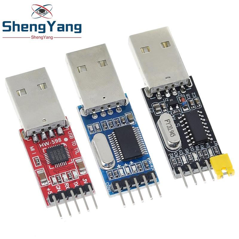 TZT 3pcs/lot =1PCS PL2303HX+1PCS CP2102+1PCS CH340G USB TO TTL for arduino PL2303 CP2102 5PIN USB to UART TTL Module
