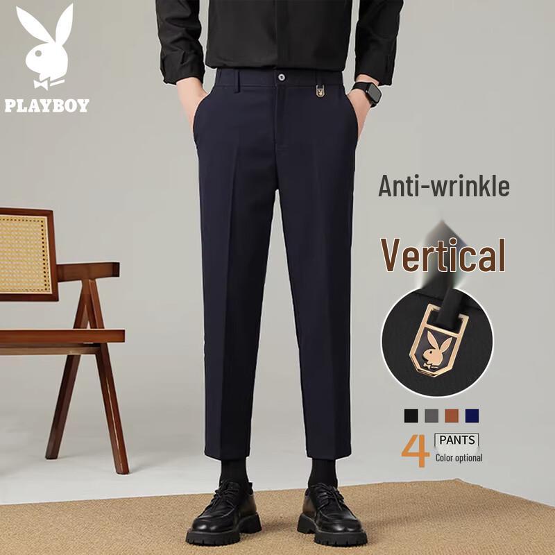 Playboy Men s Loose Straight Fit Casual Pants 36