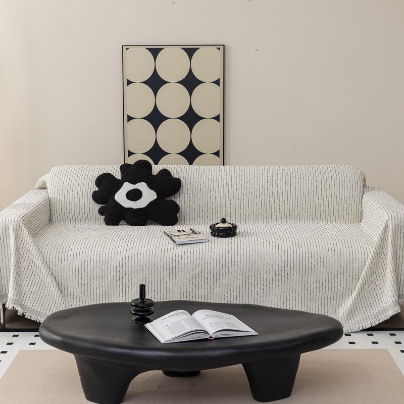 Stripe Elegant Sofa Towel Universal Chenille One Piece Couch Cover Throw Blanket Recliner Armchair Furniture Protector