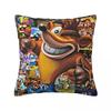 Crashs Bandicoots Cartoon Pillow Covers Merchandise Soft Cushion Cover Decoration Video Game Pillow Case Home Multiple Sizes