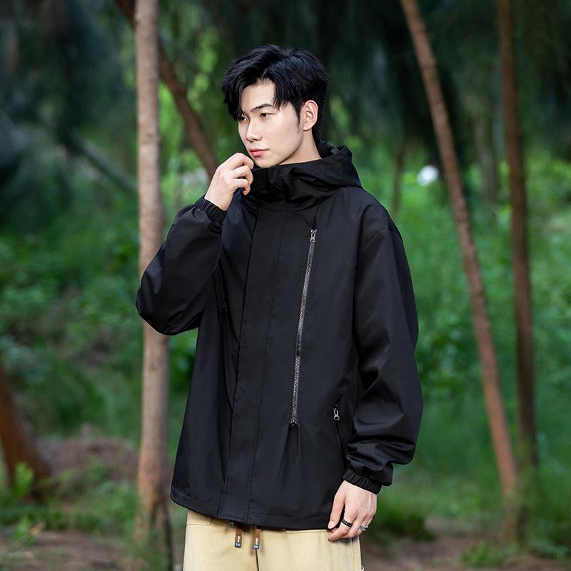 

Waterproof Outdoor Windbreaker for Couples - Unisex Autumn Jacket L зелений