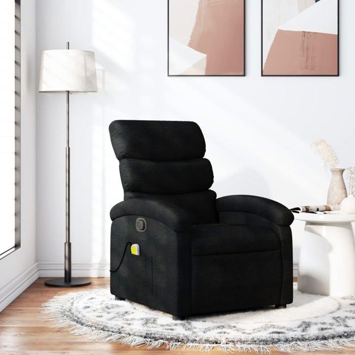 VidaXL Fauteuil de Massage Inclinable, Chaise de Relaxation avec Dossier, Siège avec Repose-pied, Fauteuil TV de Salon, 371703