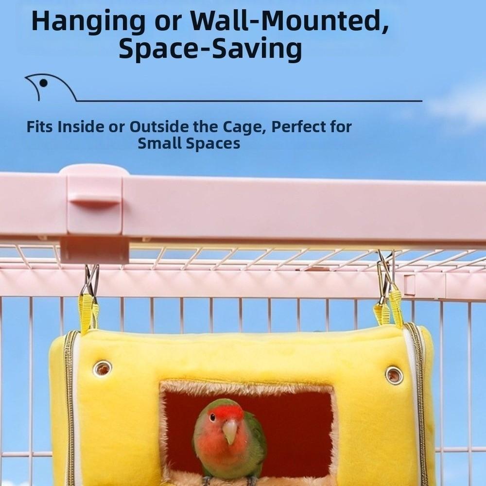 Plush Warm Bird Hanging Nest Thicken Parrot Roosting House Parrot Hammock  for Parrot Hamster