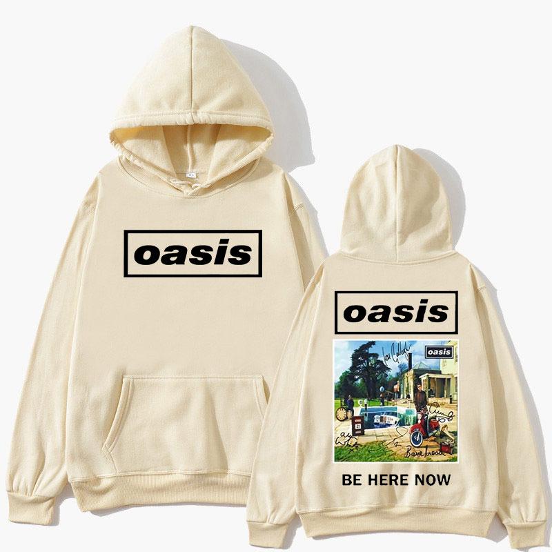 O-Osis Hoodies Britische Rockband Vintage Kapuzenpullover Herren Damen Hip Hop Mode Lange Ärmel Beliebter Pullover Streetwear