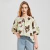 Women's Fashion Printed Short-Sleeve Blouse