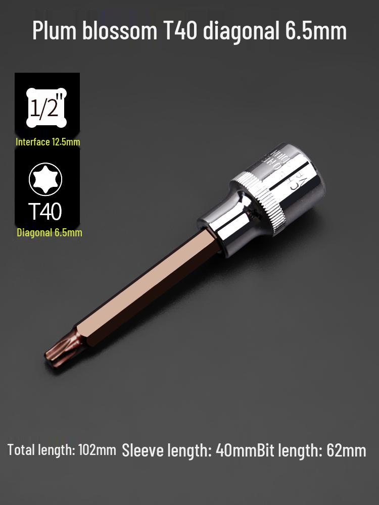 Multibit Screwdriver with Flower, Hexagon, Torx, Spline, and Six-Lobe Heads