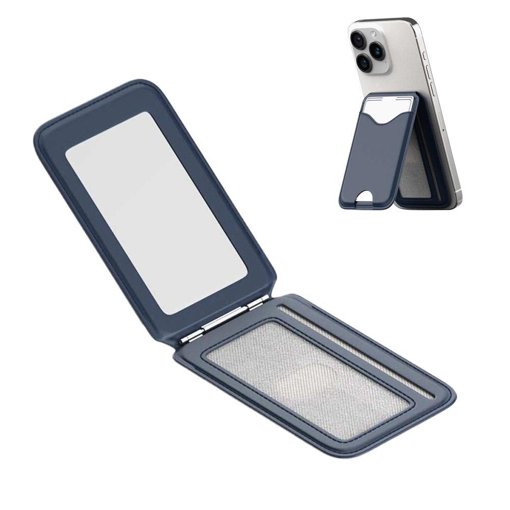 For MagSafe Card Holder With Mirror Multi-Card Slot Wallet Card Holder Stand Magnetic Multi-Card Slot Case For IPhone 17 16 15