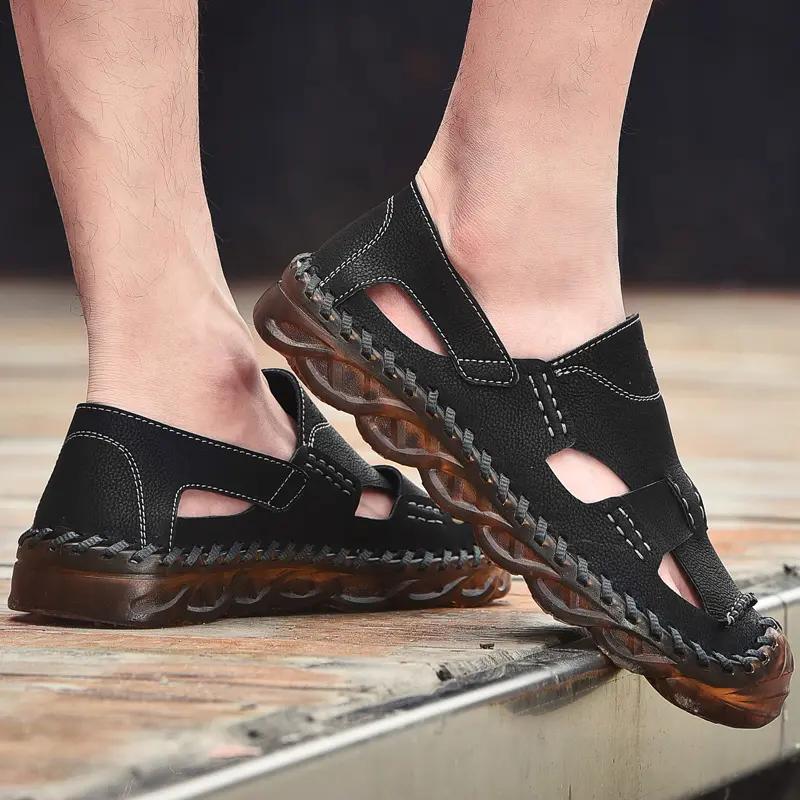 High Quality Shoes Men Hollow Breathable Sandals Summer Platform Outdoor Beach Anti Slip Designer Sports Men's Shoes Large Size