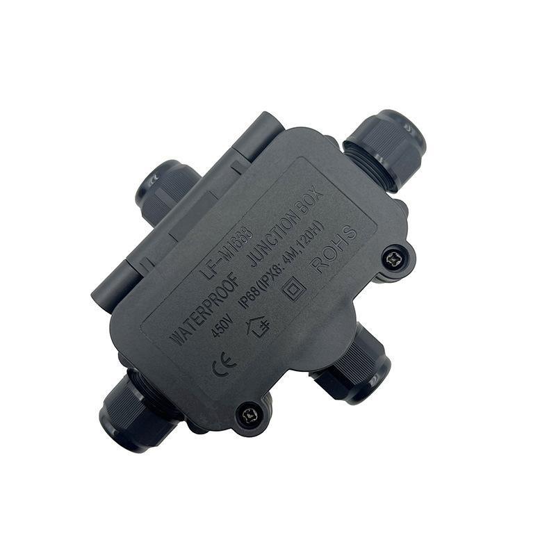 IP66 Waterproof Junction Box with 3mm-6.5mm Cable Connector Sealed Flame Retardant for Garden Security Camera Wiring