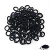 ALLVD Small Kids Hair Accessories for Girls and Adults, Black Ponytail Ring Elastic Hair Clips, High Elasticity, Thick, Black, Stylish Hair