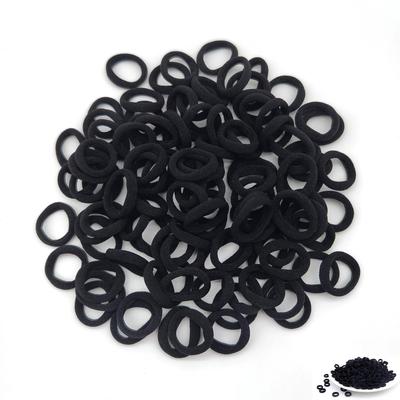 ALLVD Small Kids Hair Accessories for Girls and Adults, Black Ponytail Ring Elastic Hair Clips, High Elasticity, Thick, Black, Stylish Hair