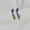 Anniyo 2CM Curacao Map Flag Stud Earrings for Women Girls Stainless Steel Jewelry @365821