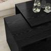 Coffee Table Set 2 Pcs Black Oak Effect Particleboard
