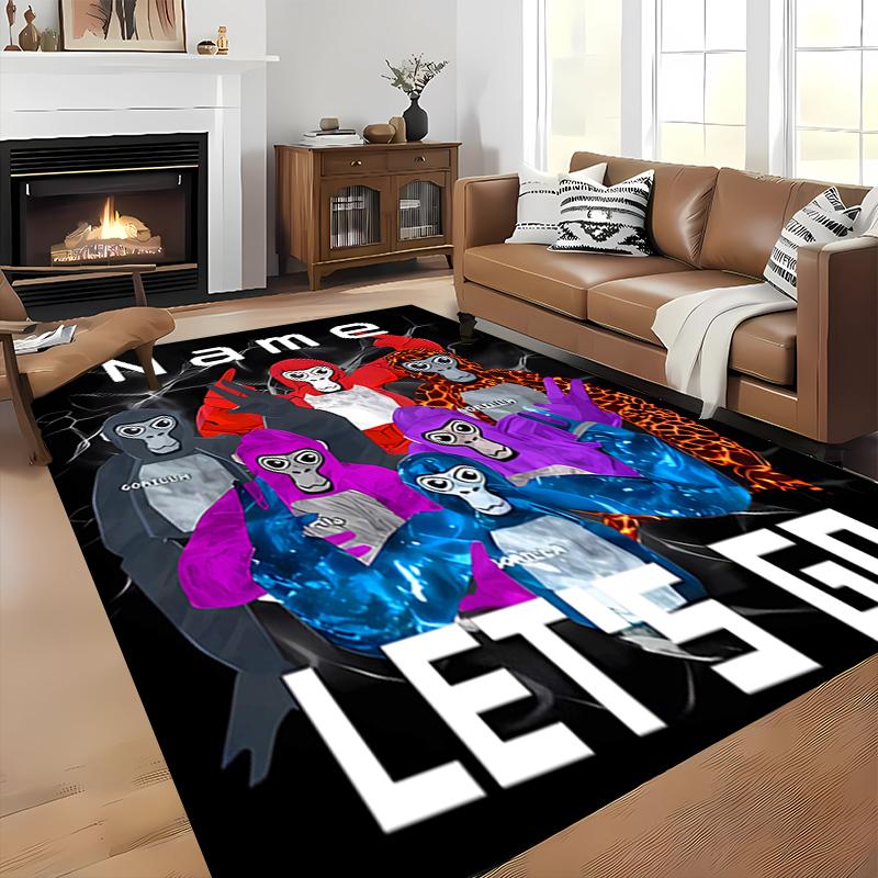 Custom personalization Gorilla Tag Area Rug - Perfect For Kitchen, Bathroom,Laundry Room Decor Large Size Available,Gift All Seasons