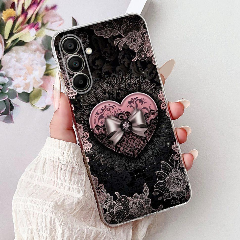 Phone Cases For Samsung Galaxy A15 Case Love Cat Soft TPU Back Cover For Samsung A15 GalaxyA15 Case Shockproof Funda
