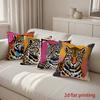 2D Colorful Leopard-Printed Digital Pillow Covers Pattern Cushion Cover Suitable for Sofa Bedroom Car Pillow Cover
