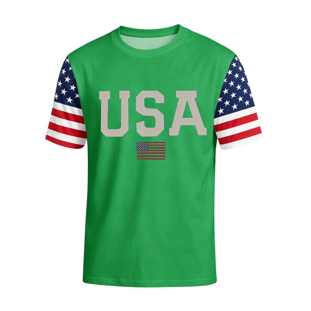 Camiseta casual para hombre con cuello redondo, ligera, transpirable y de manga corta