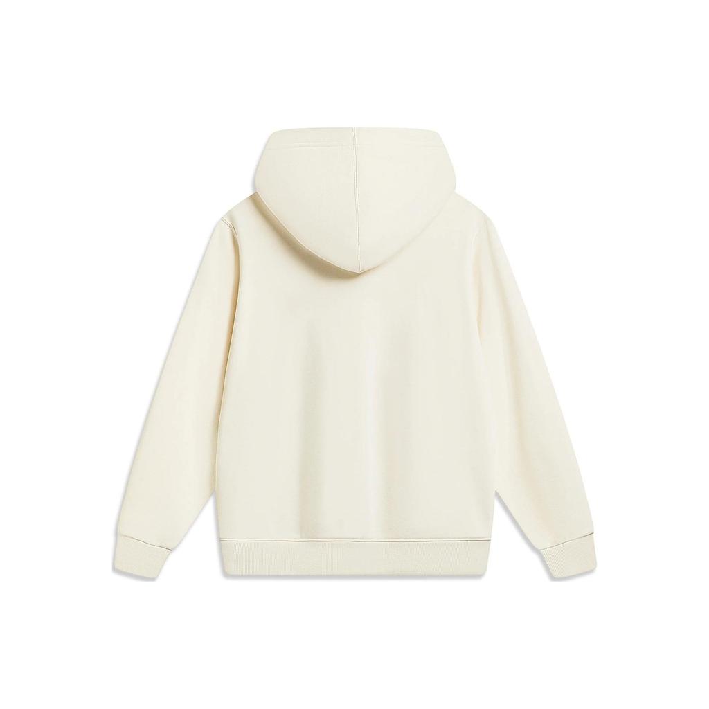 Li-Ning Plain Zip-Up Hooded Sweatshirt Men Sweatshirts Off-White AWDTE35-1