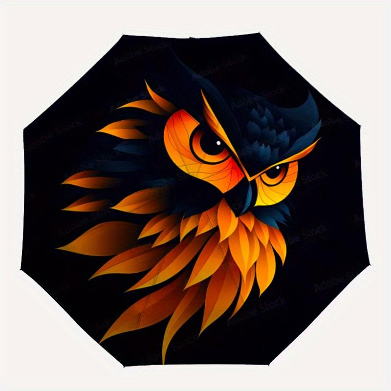 1pc Owl Head Automatic Opening/closing Umbrella with Auto Open/Close, Windproof, Foldable Sunshade yy250811201