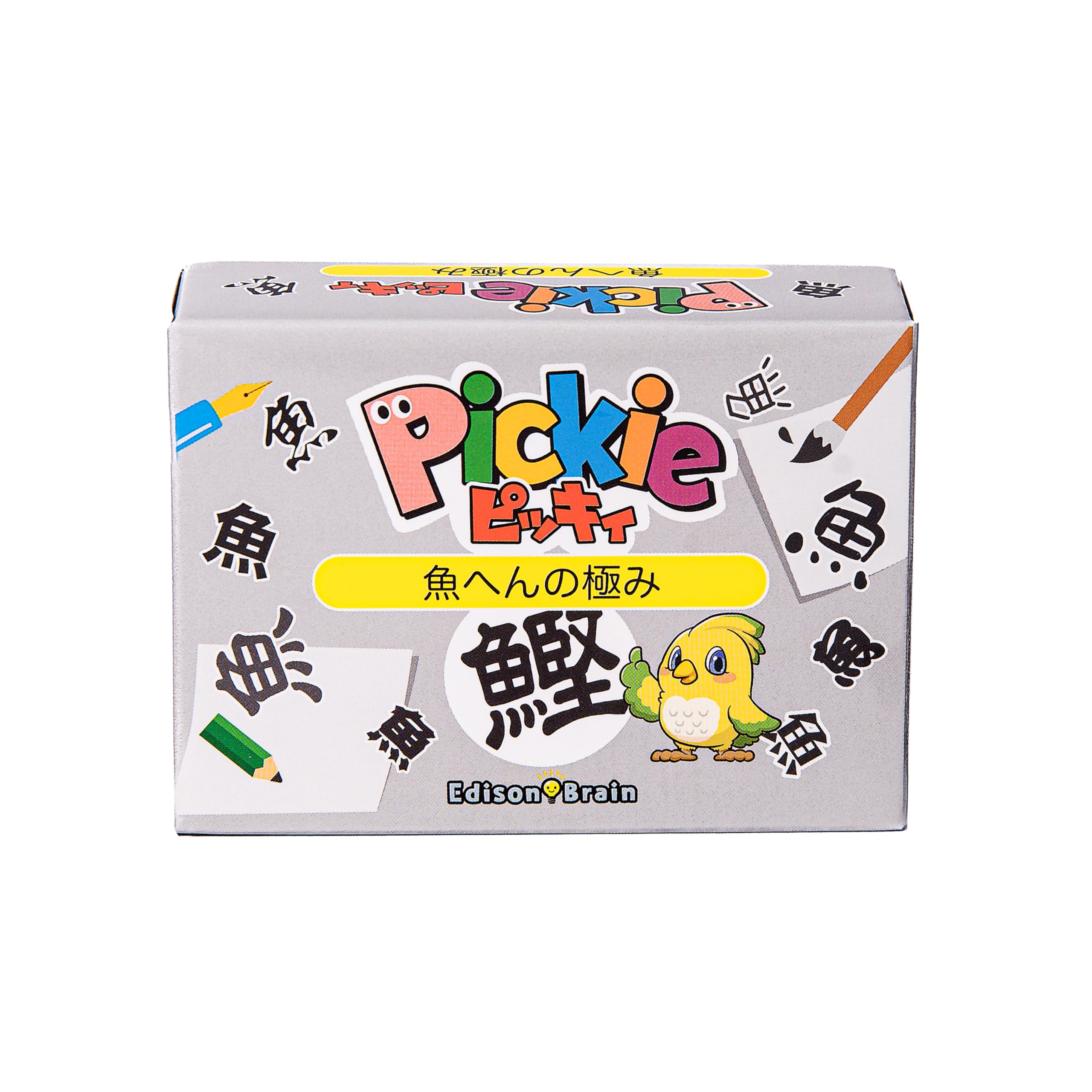 EdisonBrain Карточная игра с кандзи «Привередливая рыбка» для тренировки памяти, улучшения наблюдательности и запоминания кандзи, знаний. 1-6 игроков (Рыбная версия)