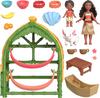 Mattel Disney Moana 2 Toy Moana Simea Village Home Playset with 2 Small Poor and 15 Accessories & Dolls, Figures,