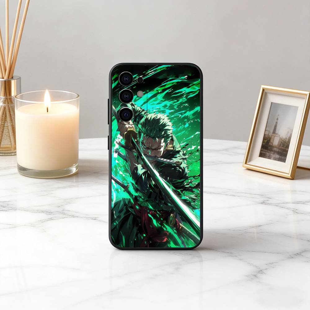 COOL O-one P-Pieces Z-Zoro-ES Phone Case For Samsung S25,S24,S21,S22,S23,S30,Ultra,S20,Plus,Fe,Soft Silicone Black Cover