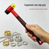Detachable Double-Headed Hammer: Goldsmith & Silverware Manual Tool with Round Rubber Sledgehammer Head for Household Installation