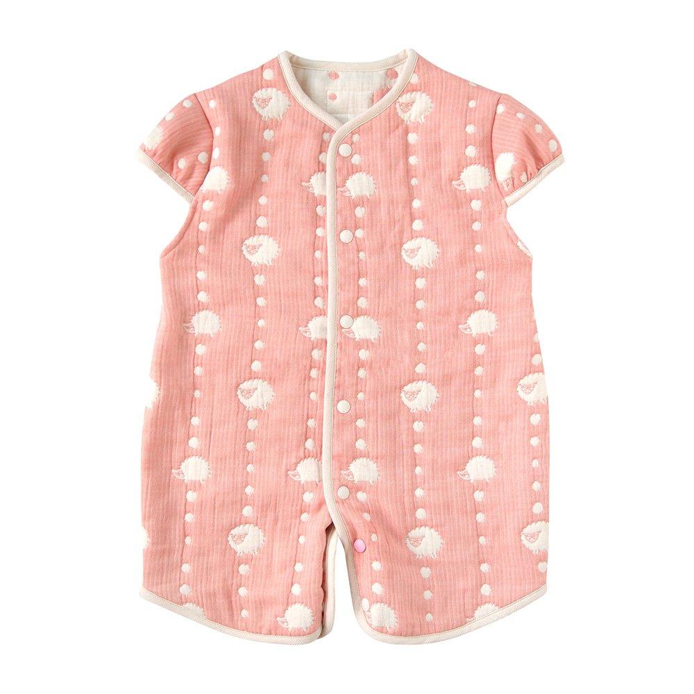 

10mois Hoppetta fluffy gauze baby sleeper cotton Newborn to around 3 years old Pink (Dimoi) - (6-layer gauze) 2-way 100%