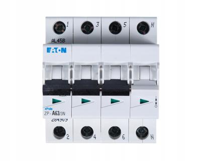 Eaton Switch 63a 4 Poles ZP-A63/3N 284909