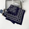 New Silk Scarf Street European and American 11 Cotton Square Scarf Paisley Cashew Nut Square Scarf Women's Fashion Waist Silk Scarf Scarf