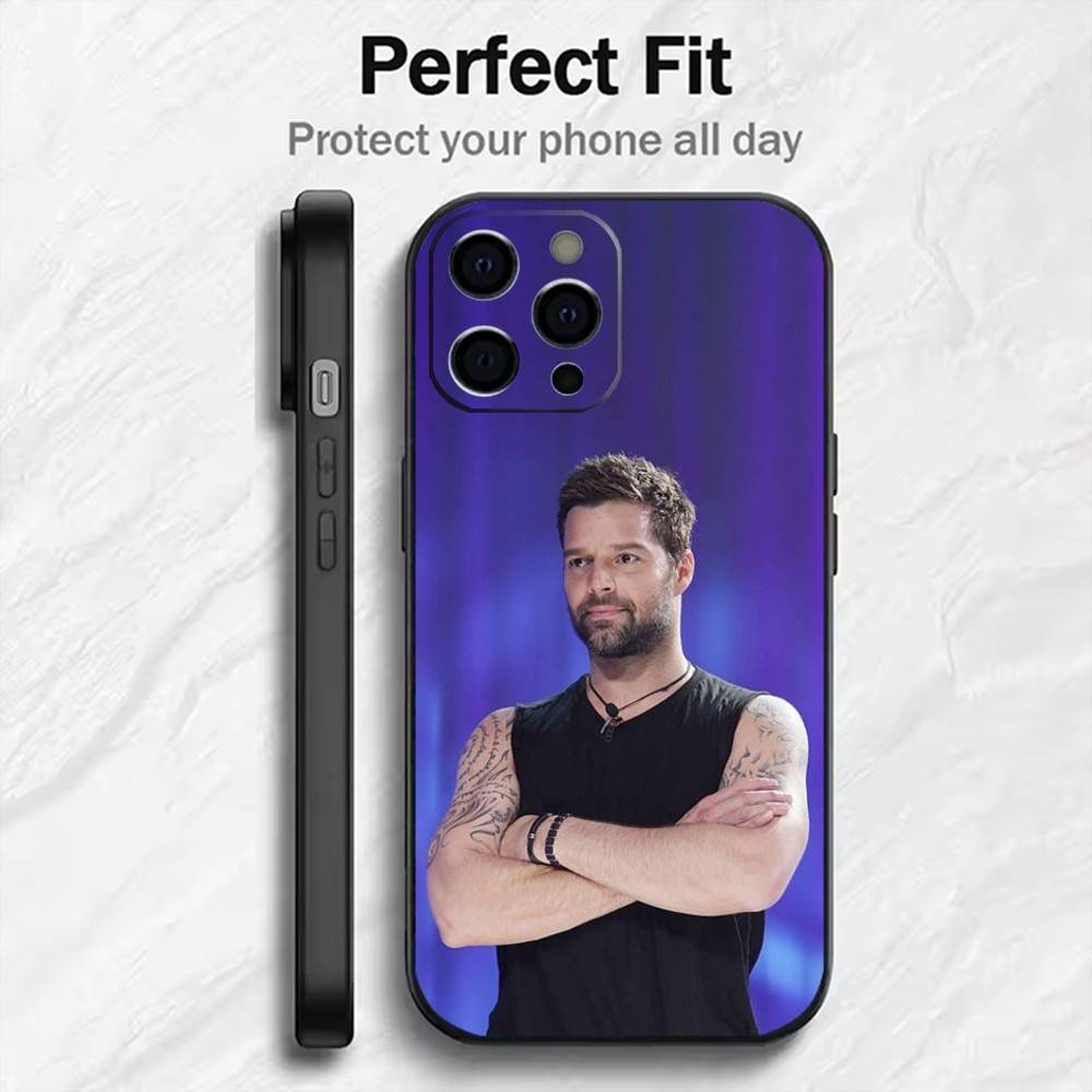 

Ricky M-Martin Printed Phone Case For iPhone17,16,15,14,13,12 Plus,Max Soft Silicone Black Cover iPhone13