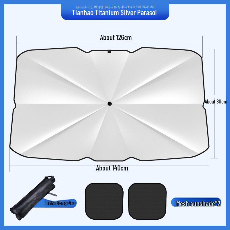 Parapluie rétractable pour voiture - Pare-soleil avant à isolation thermique